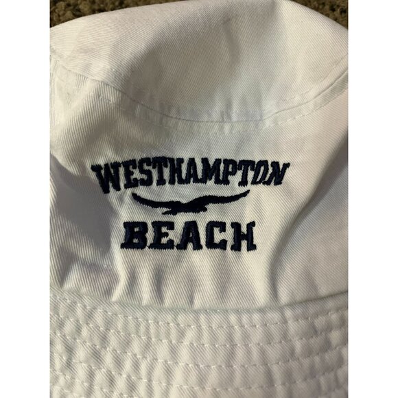 Sportsman Westhampton Beach Bucket Hat White Blue Cotton Unisex OSFM - Picture 8 of 8